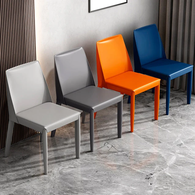 Sedia da pranzo moderna pelle Parsons Chair con finitura opaca per cucina Clearhalo