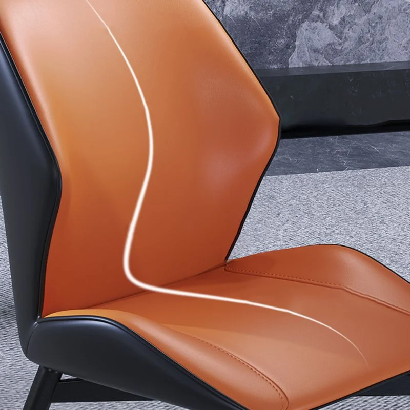 Sedia da pranzo moderna pelle per la casa, con schienale alto, (set di 2) Clearhalo