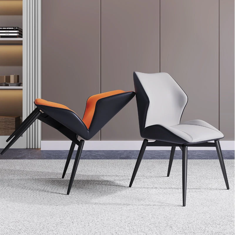 Sedia da pranzo moderna pelle per la casa, con schienale alto, (set di 2) Clearhalo