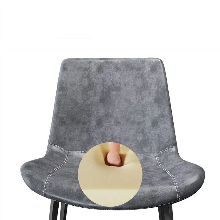Sedia da pranzo moderna pelle per hotel, finitura opaca, con schienale massiccio (set di 2) Clearhalo