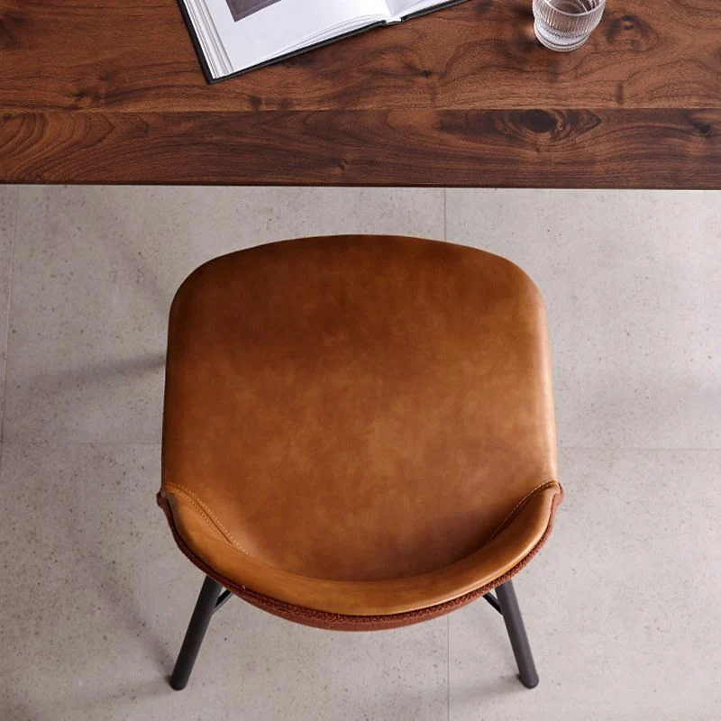 Sedia da pranzo moderna pelle per interni con sedia laterale per sala da pranzo Clearhalo