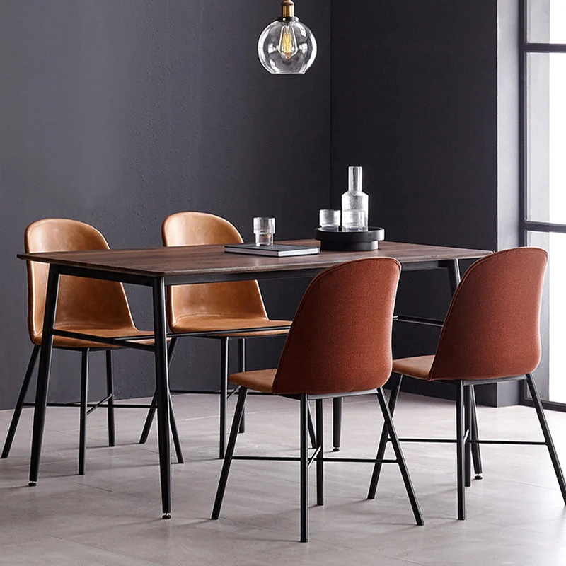Sedia da pranzo moderna pelle per interni con sedia laterale per sala da pranzo Clearhalo