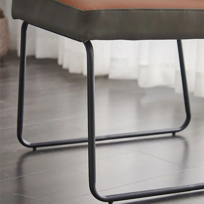 Sedia da pranzo moderna pelle per soggiorno, sedia da pranzo con schienale massiccio e finitura opaca Clearhalo