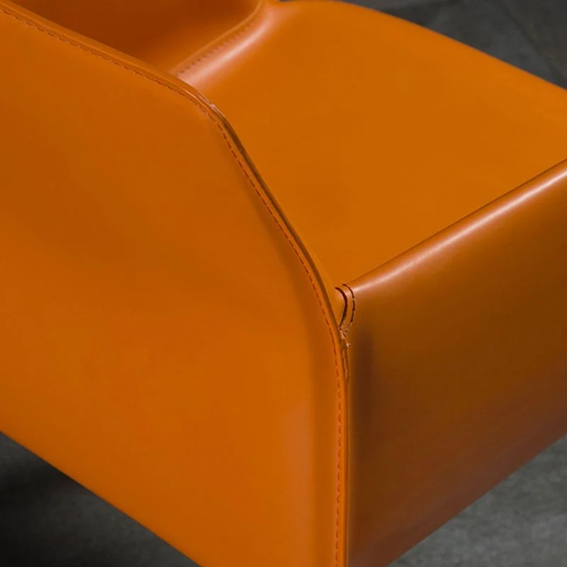 Sedia da pranzo moderna pelle Poltrona da pranzo metallo per uso ristorante Clearhalo