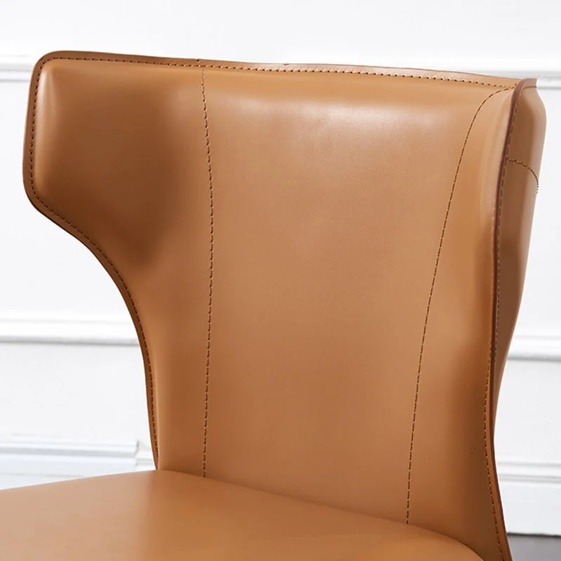 Sedia da pranzo moderna pelle, sedia laterale senza braccioli, per uso ristorante Clearhalo