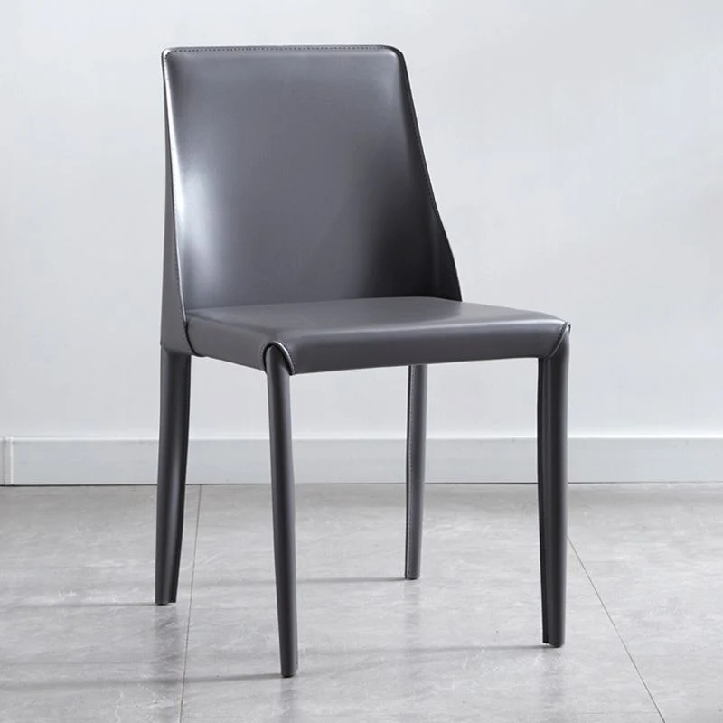 Sedia da pranzo moderna pelle PU Sedia da pranzo con schienale massiccio e finitura opaca Clearhalo