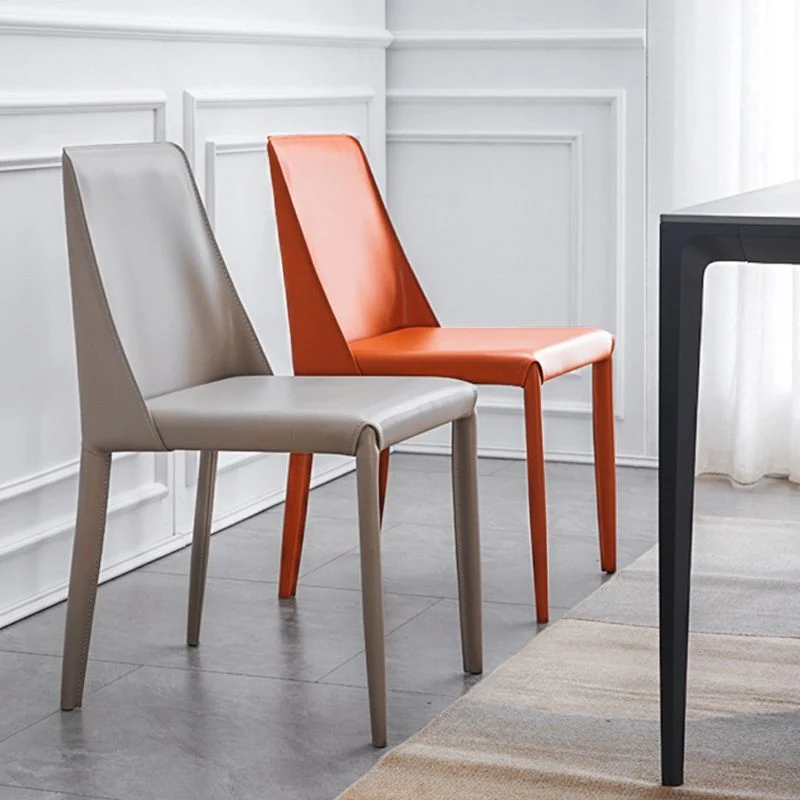 Sedia da pranzo moderna pelle PU Sedia da pranzo con schienale massiccio e finitura opaca Clearhalo