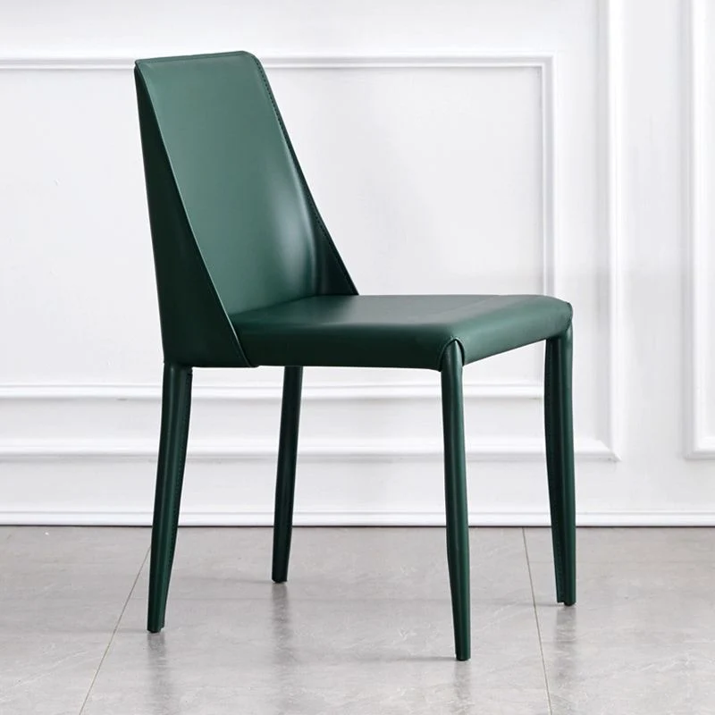 Sedia da pranzo moderna pelle PU Sedia da pranzo con schienale massiccio e finitura opaca Clearhalo