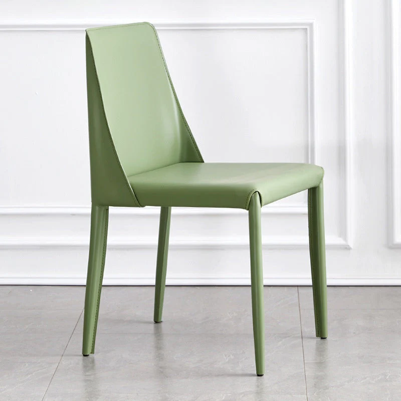 Sedia da pranzo moderna pelle PU Sedia da pranzo con schienale massiccio e finitura opaca Clearhalo