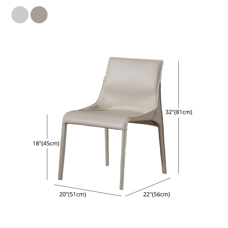 Sedia da pranzo moderna pelle senza braccioli Sedia da pranzo metallo per uso ristorante Clearhalo