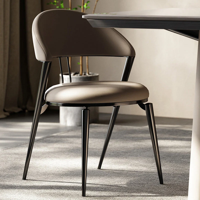 Sedia da pranzo moderna per cucina interna. Sedia da pranzo laterale con schienale aperto Clearhalo