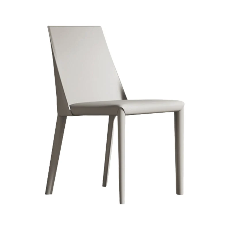 Sedia da pranzo moderna per interni con finitura opaca, ecopelle, con schienale massiccio Clearhalo