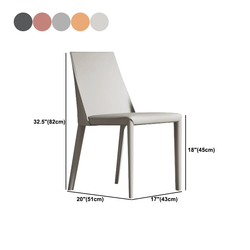 Sedia da pranzo moderna per interni con finitura opaca, ecopelle, con schienale massiccio Clearhalo