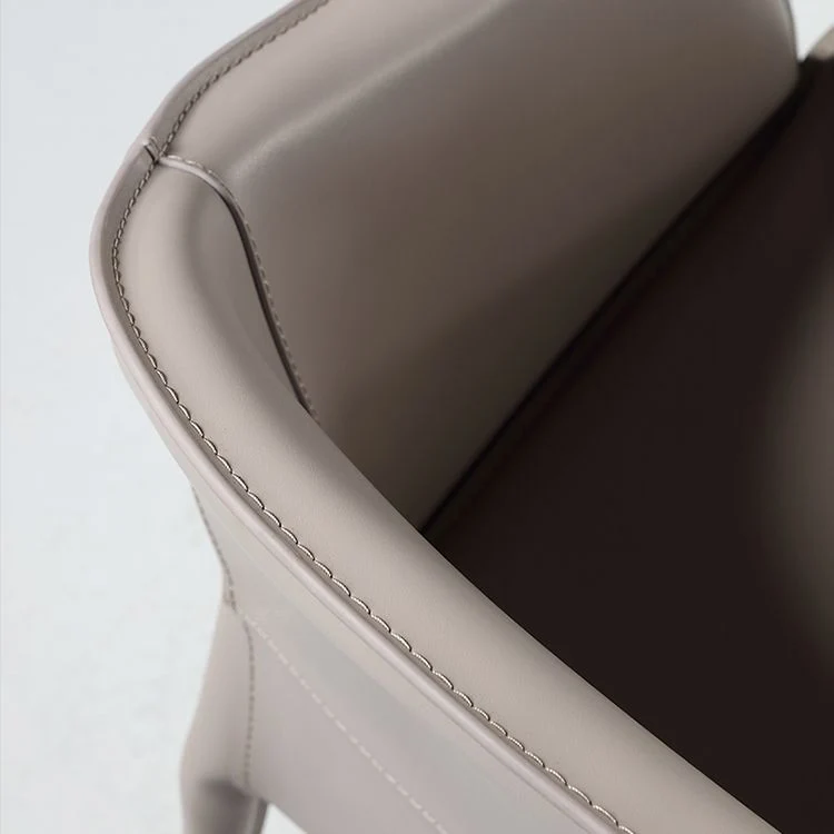 Sedia da pranzo moderna per sala da pranzo Sedia Parsons con braccioli ecopelle Clearhalo