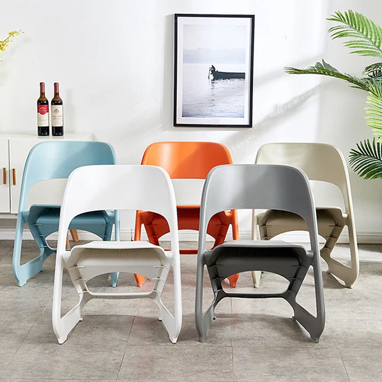 Sedia da pranzo moderna plastica con schienale aperto, sedia laterale da pranzo per uso ristorante Clearhalo