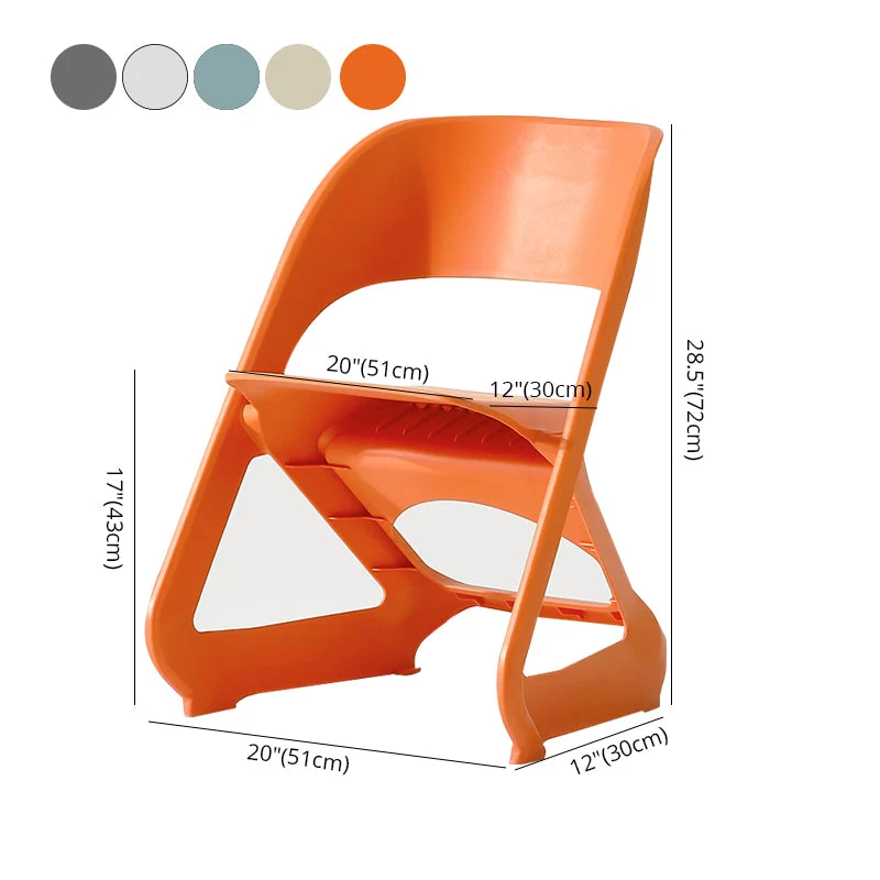 Sedia da pranzo moderna plastica con schienale aperto, sedia laterale da pranzo per uso ristorante Clearhalo