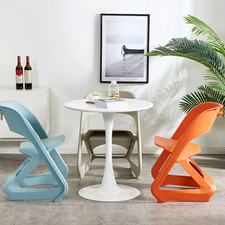 Sedia da pranzo moderna plastica con schienale aperto, sedia laterale da pranzo per uso ristorante Clearhalo