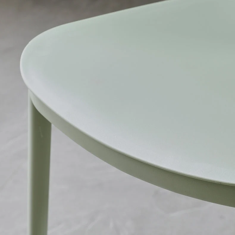 Sedia da pranzo moderna plastica quadrata da cucina Sedie senza braccioli laterali con schienale aperto Clearhalo