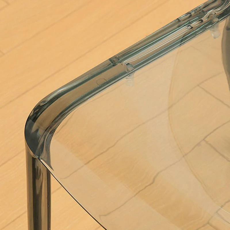 Sedia da pranzo moderna plastica Sedia moderna senza braccioli impilabile con schienale basso Clearhalo