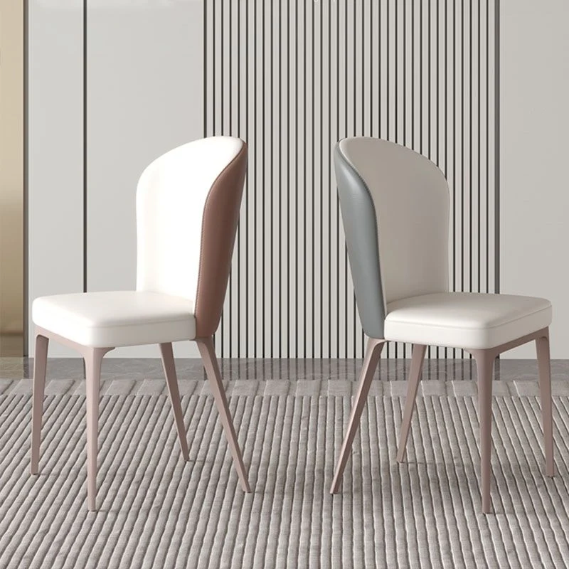 Sedia da pranzo moderna Sedia da pranzo ecopelle per interni Clearhalo