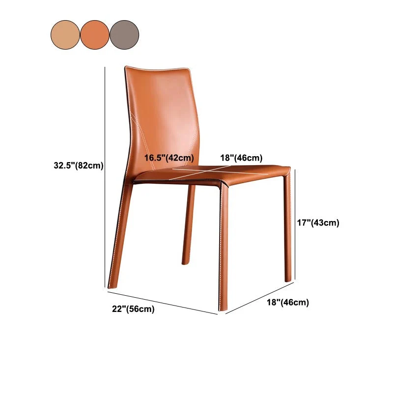 Sedia da pranzo moderna senza braccioli con gambe metallo per cucina Clearhalo