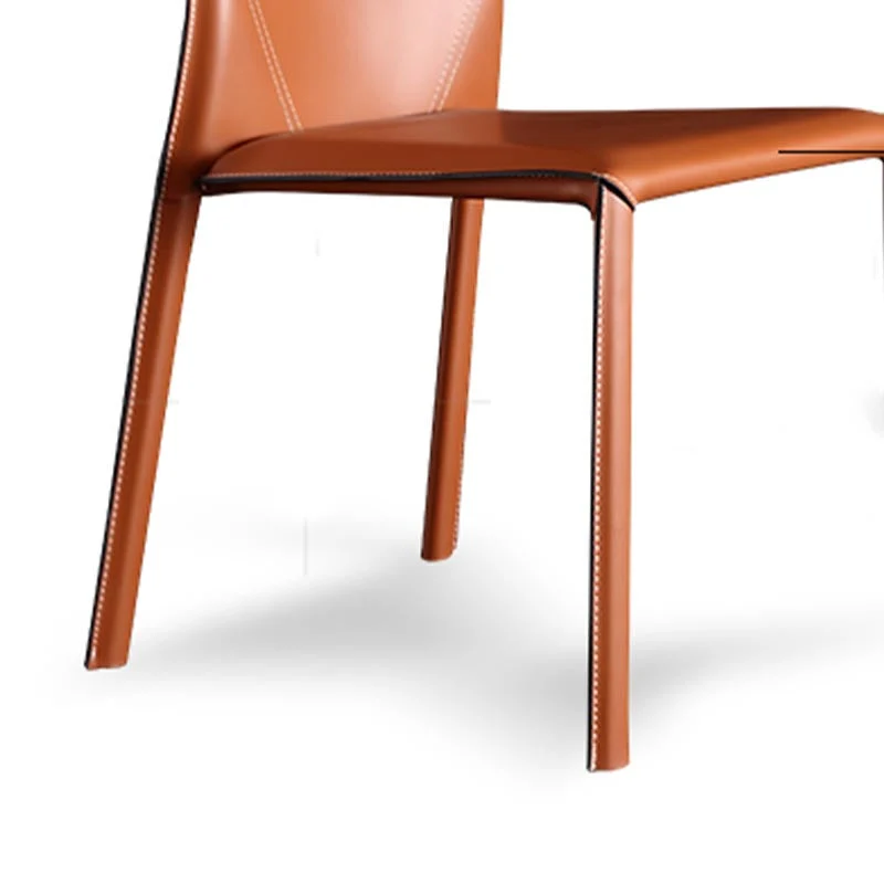 Sedia da pranzo moderna senza braccioli con gambe metallo per cucina Clearhalo