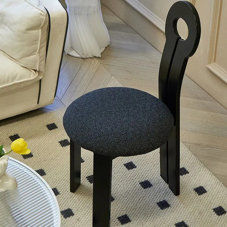Sedia da pranzo moderna senza braccioli imbottita per la casa legno massello con schienale doghe Clearhalo