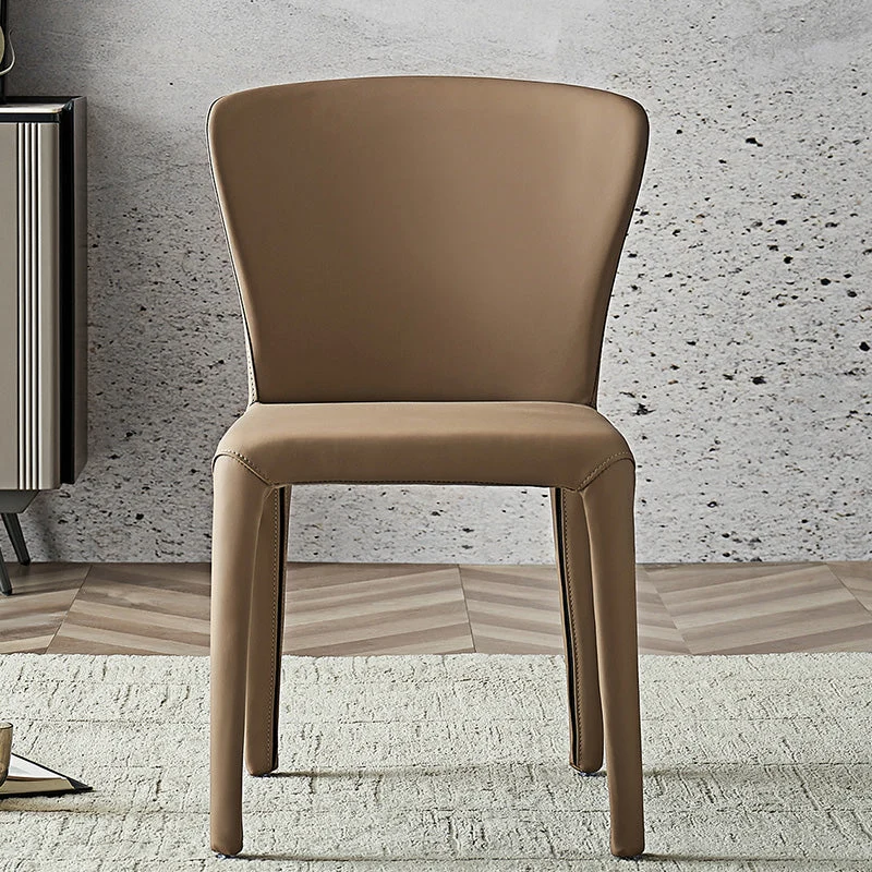 Sedia da pranzo moderna senza braccioli per interni, ecopelle, per la casa Clearhalo