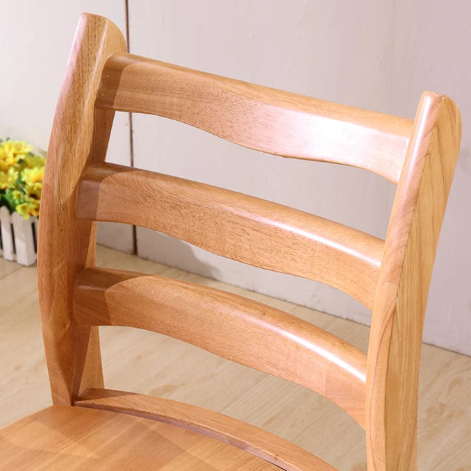 Sedia da pranzo Morden Kitchen Wood Squar Sedia da pranzo impilabile con schienale scaletta Clearhalo