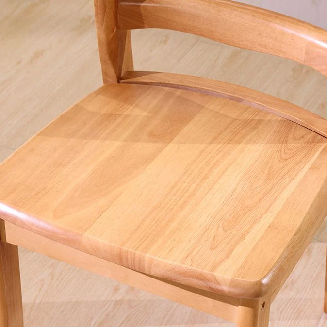 Sedia da pranzo Morden Kitchen Wood Squar Sedia da pranzo impilabile con schienale scaletta Clearhalo
