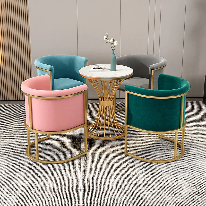 Sedia da pranzo Parsons con braccioli velluto con base dorata per sala da pranzo Clearhalo