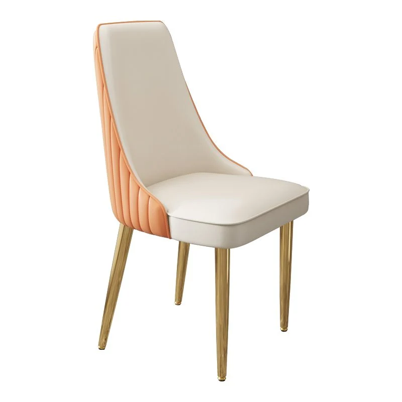 Sedia da pranzo Parsons con schienale pelle stile Glam per la casa Clearhalo
