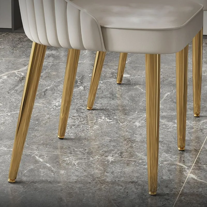 Sedia da pranzo Parsons con schienale pelle stile Glam per la casa Clearhalo