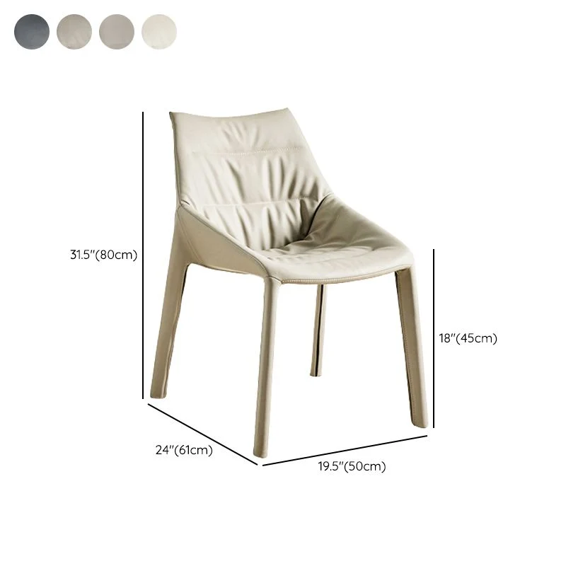 Sedia da pranzo Parsons Home stile contemporaneo ecopelle Clearhalo