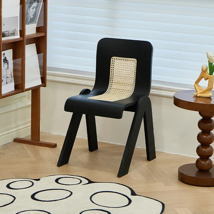 Sedia da pranzo Parsons legno massello senza braccioli per sala da pranzo contemporanea Clearhalo