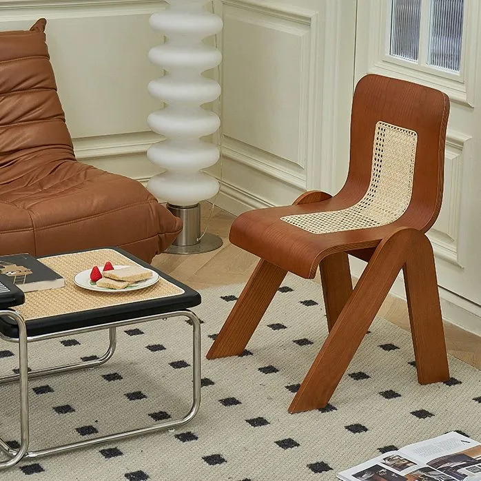 Sedia da pranzo Parsons legno massello senza braccioli per sala da pranzo contemporanea Clearhalo