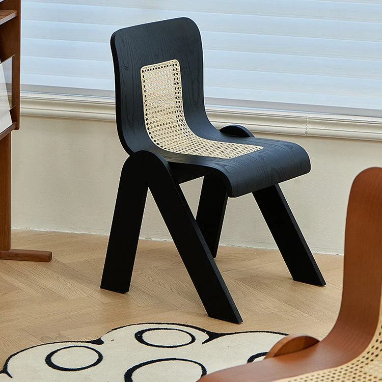 Sedia da pranzo Parsons legno massello senza braccioli per sala da pranzo contemporanea Clearhalo