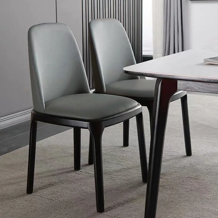 Sedia da pranzo Parsons sedia da pranzo industriale pelle di frassino con finitura opaca (set di 2) Clearhalo