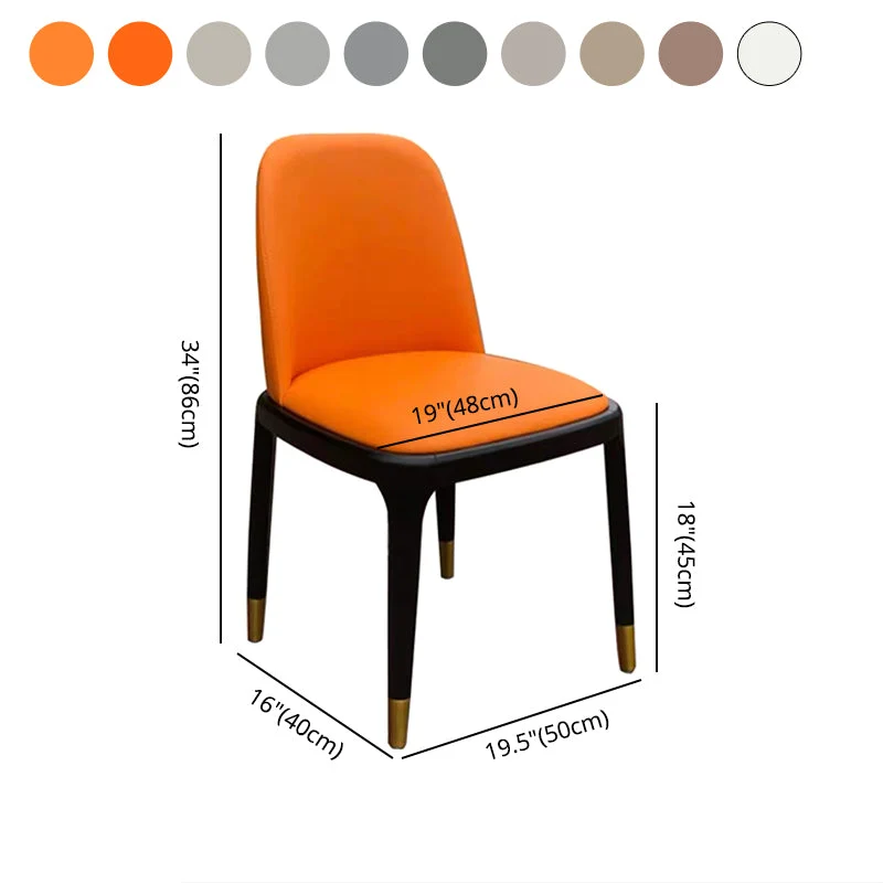 Sedia da pranzo Parsons sedia da pranzo industriale pelle di frassino con finitura opaca (set di 2) Clearhalo