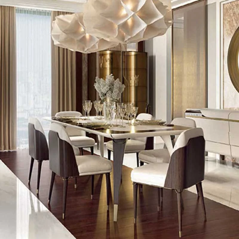 Sedia da pranzo Parsons stile contemporaneo pelle microfibra per la casa Clearhalo