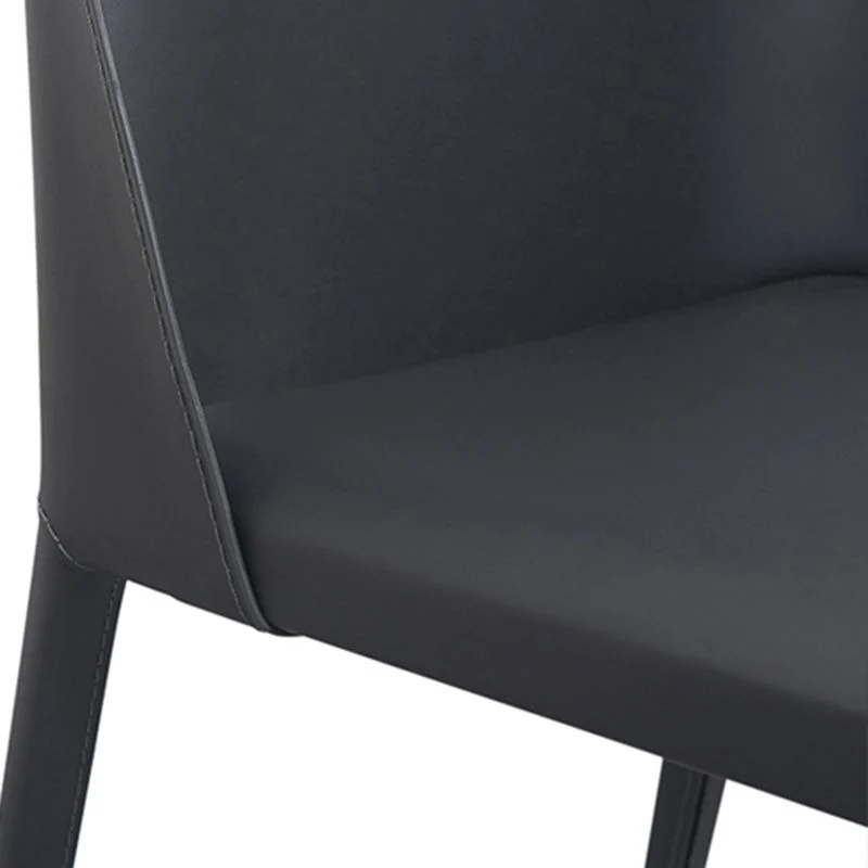 Sedia da pranzo Parsons stile designer pelle di sella con finitura opaca (set di 2) Clearhalo