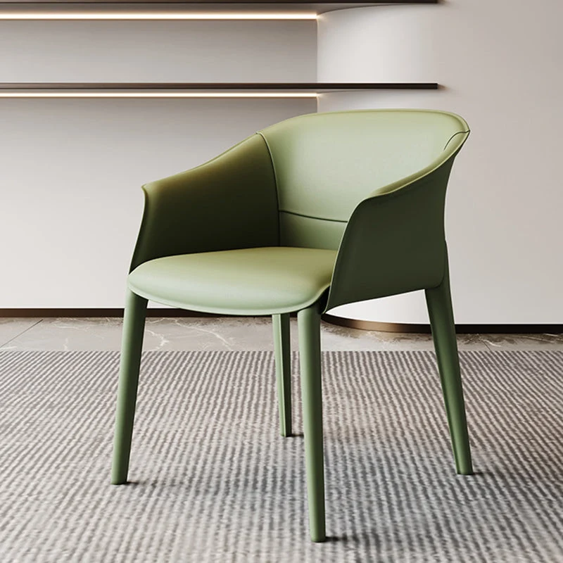 Sedia da pranzo pelle con poltrona stile moderno per uso domestico Clearhalo