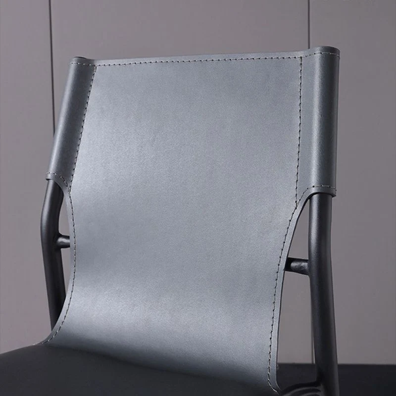 Sedia da pranzo pelle con sedia laterale stile moderno con 4 gambe per uso domestico Clearhalo