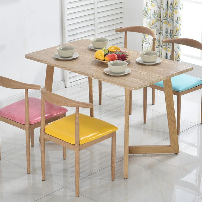 Sedia da pranzo pelle da cucina stile moderno con scaletta e schienale laterale da 40,6 cm di larghezza con base metallica...