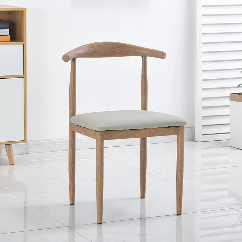 Sedia da pranzo pelle da cucina stile moderno con scaletta e schienale laterale da 40,6 cm di larghezza con base metallica...