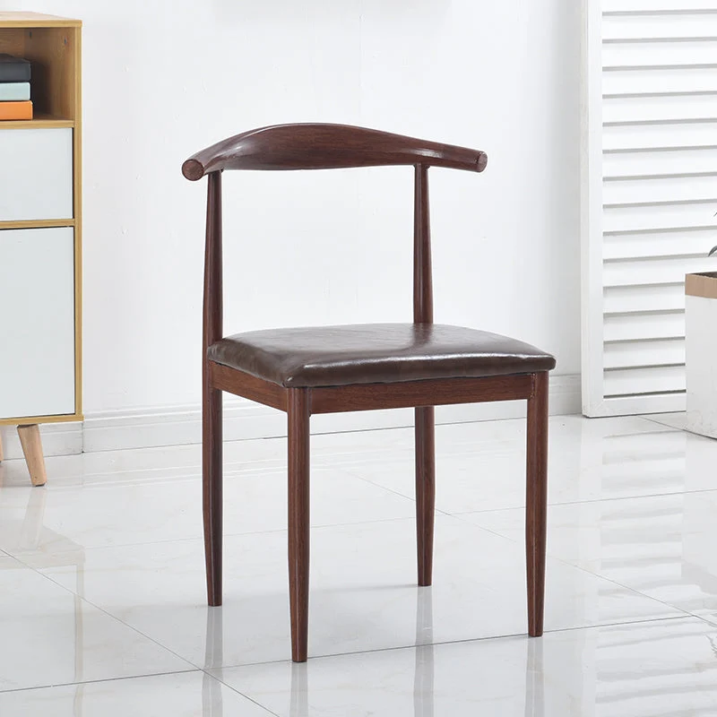 Sedia da pranzo pelle da cucina stile moderno con scaletta e schienale laterale da 40,6 cm di larghezza con base metallica...