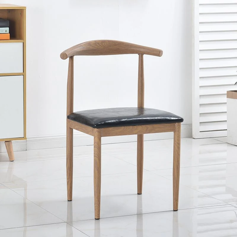 Sedia da pranzo pelle da cucina stile moderno con scaletta e schienale laterale da 40,6 cm di larghezza con base metallica...