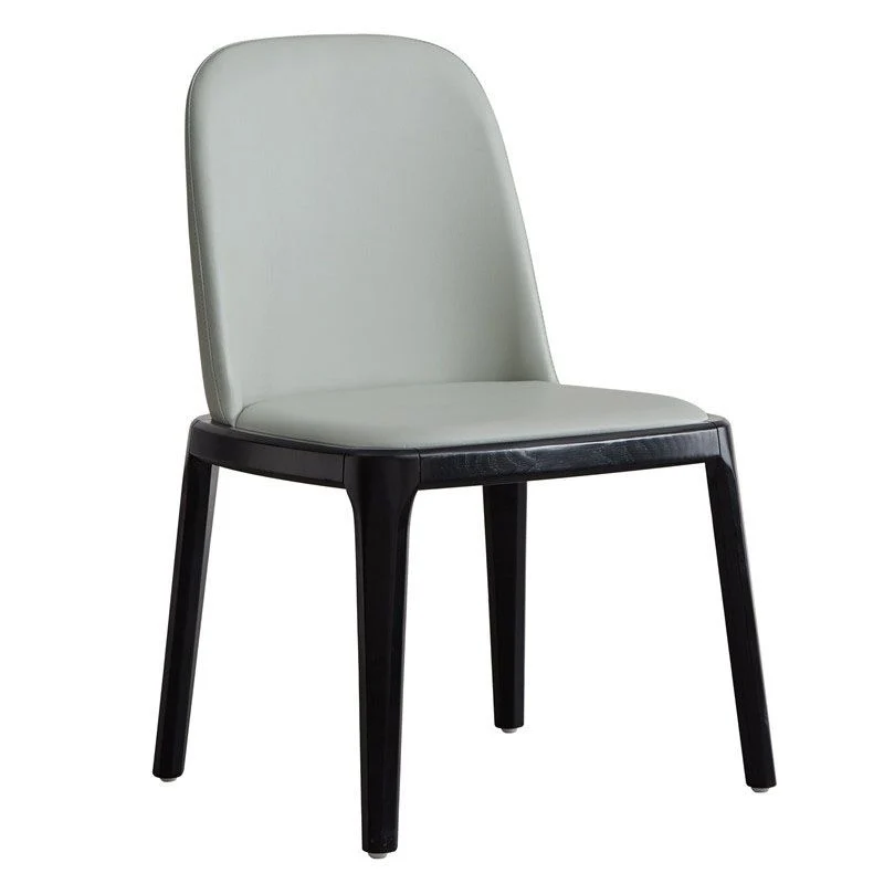 Sedia da pranzo pelle Industrial Home Parsons Side Chair con gambe legno Clearhalo