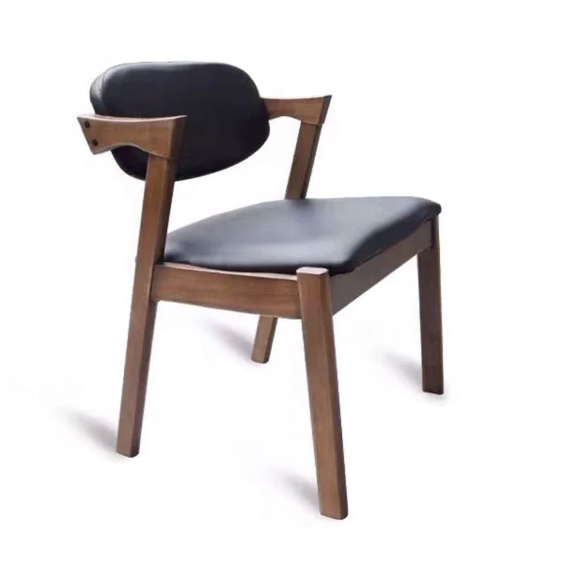Sedia da pranzo pelle naturale con sedia laterale con schienale aperto per cucina contemporanea Clearhalo