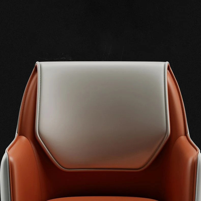 Sedia da pranzo pelle Parsons Arm Chair stile moderno per sala da pranzo Clearhalo